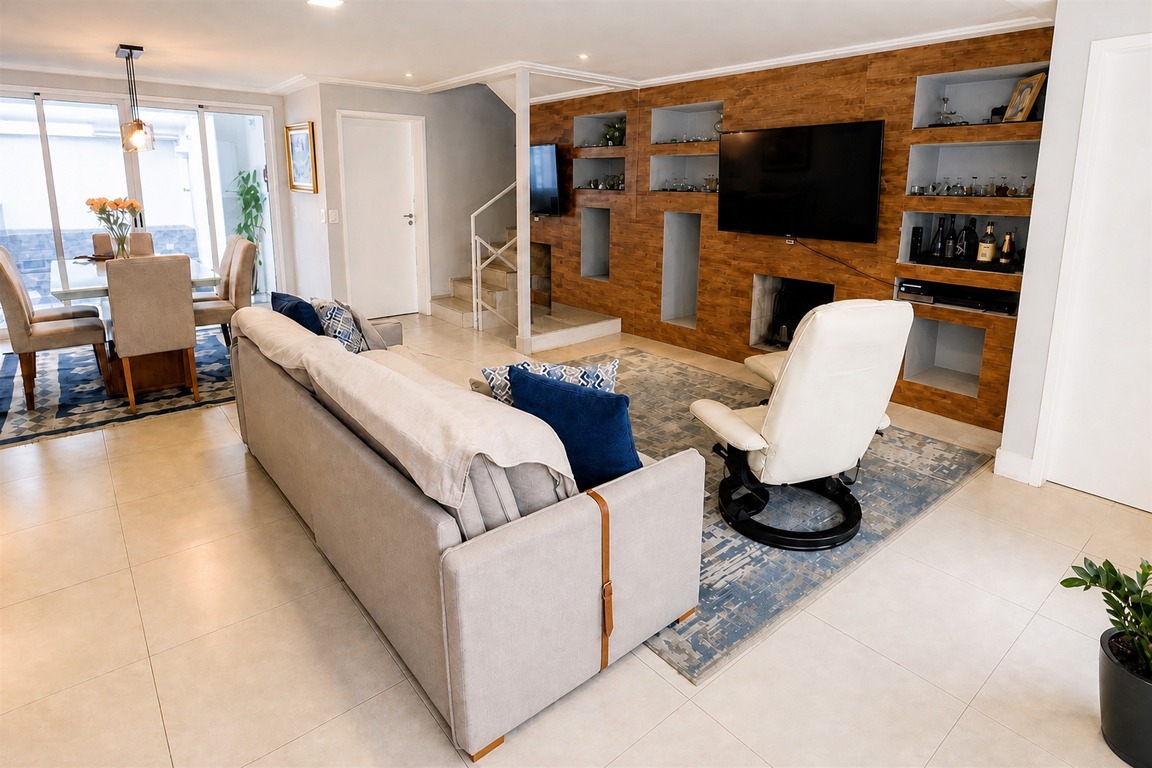 Casa Condomínio New England com 230m², 4 quartos e 2 vagas.