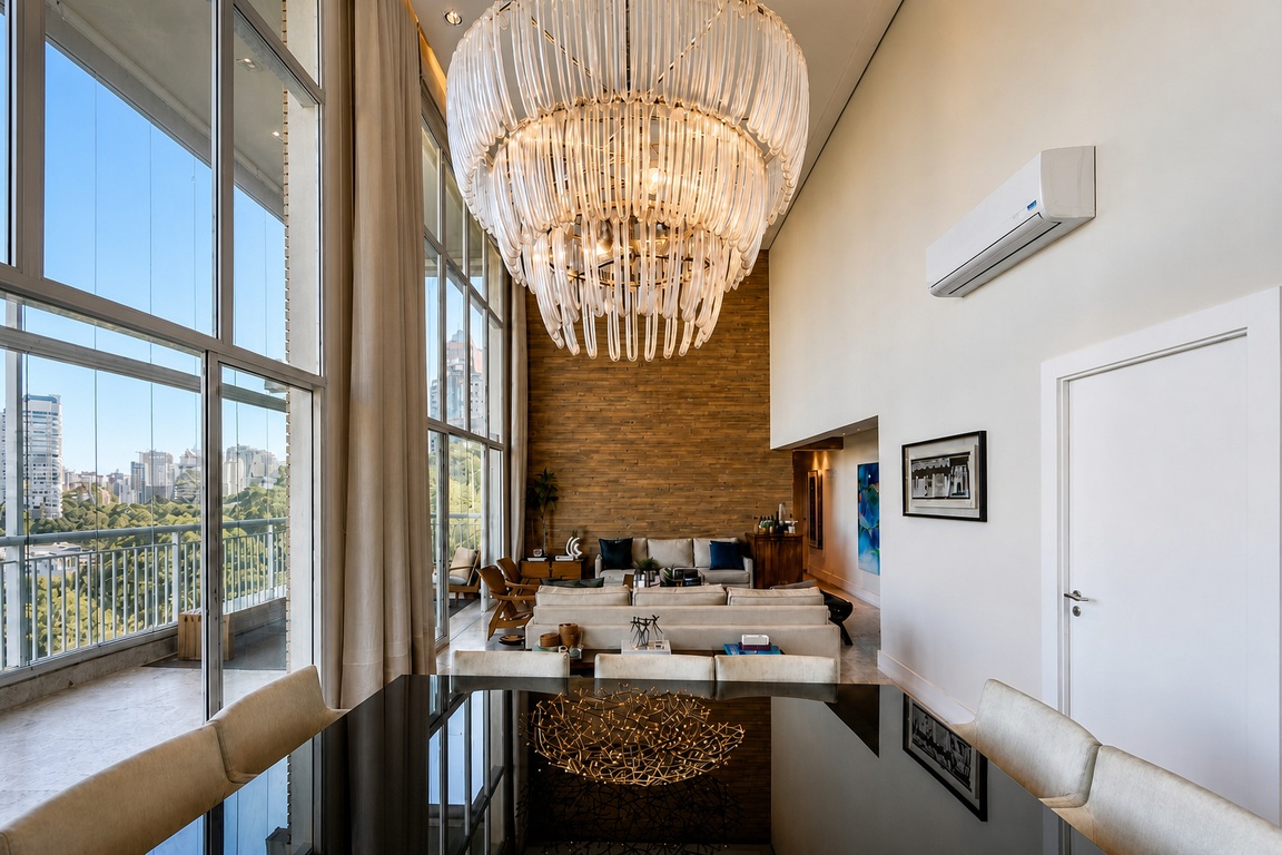 Apartamento MOBILIADO para LOCAÇÃO no Panamby, com 3 suítes e 4 vagas, encima do Parque Burlex.
