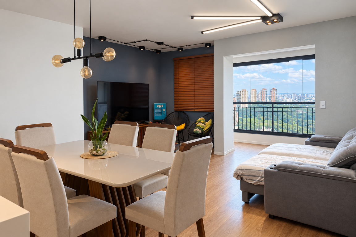 Apartamento com 70m², 2 dormitórios e uma vaga livre.