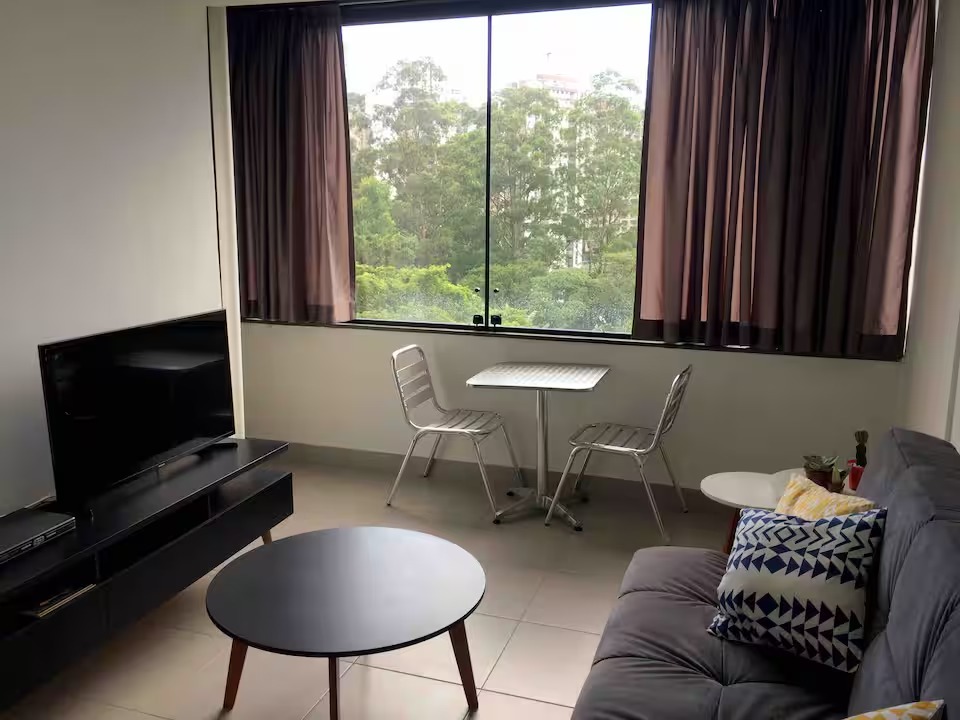 Apartamento com 40m², 1 quarto e 1 vaga.