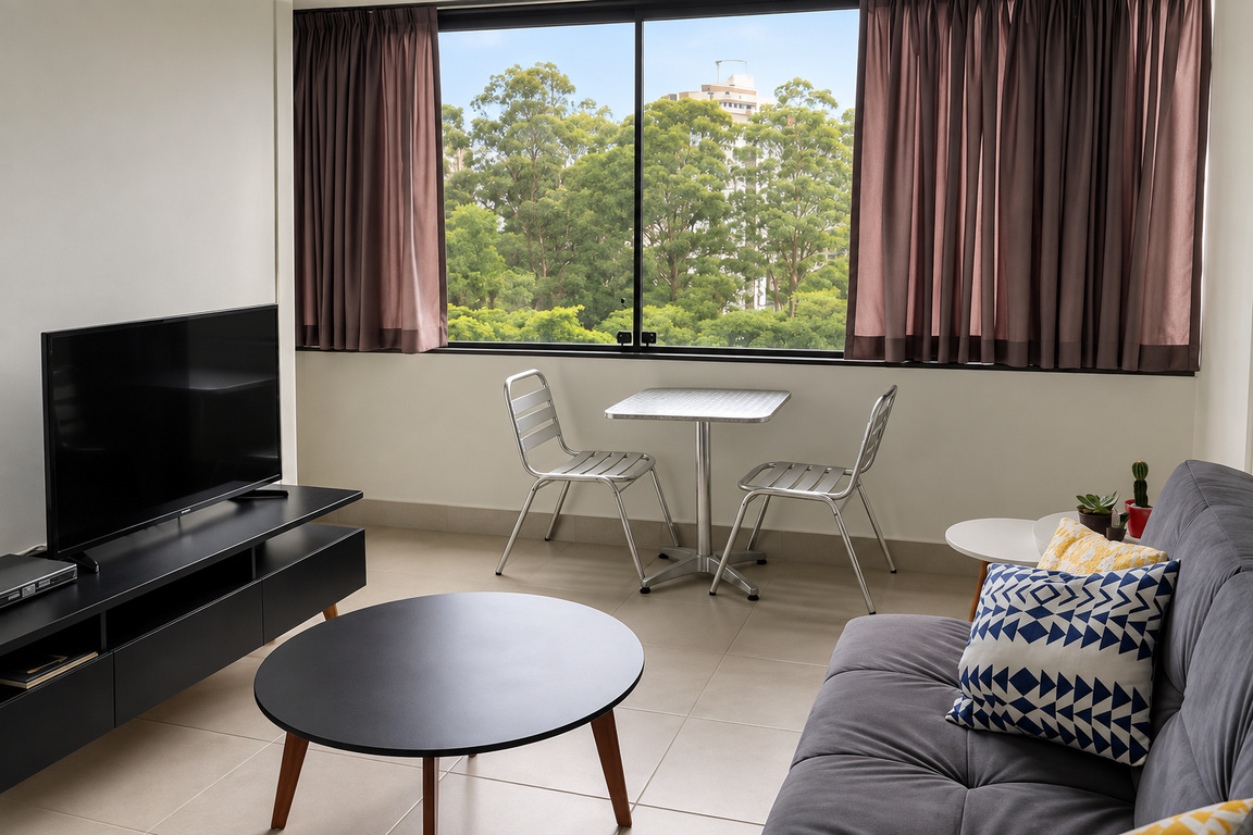 Apartamento com 40m², 1 quarto e 1 vaga.
