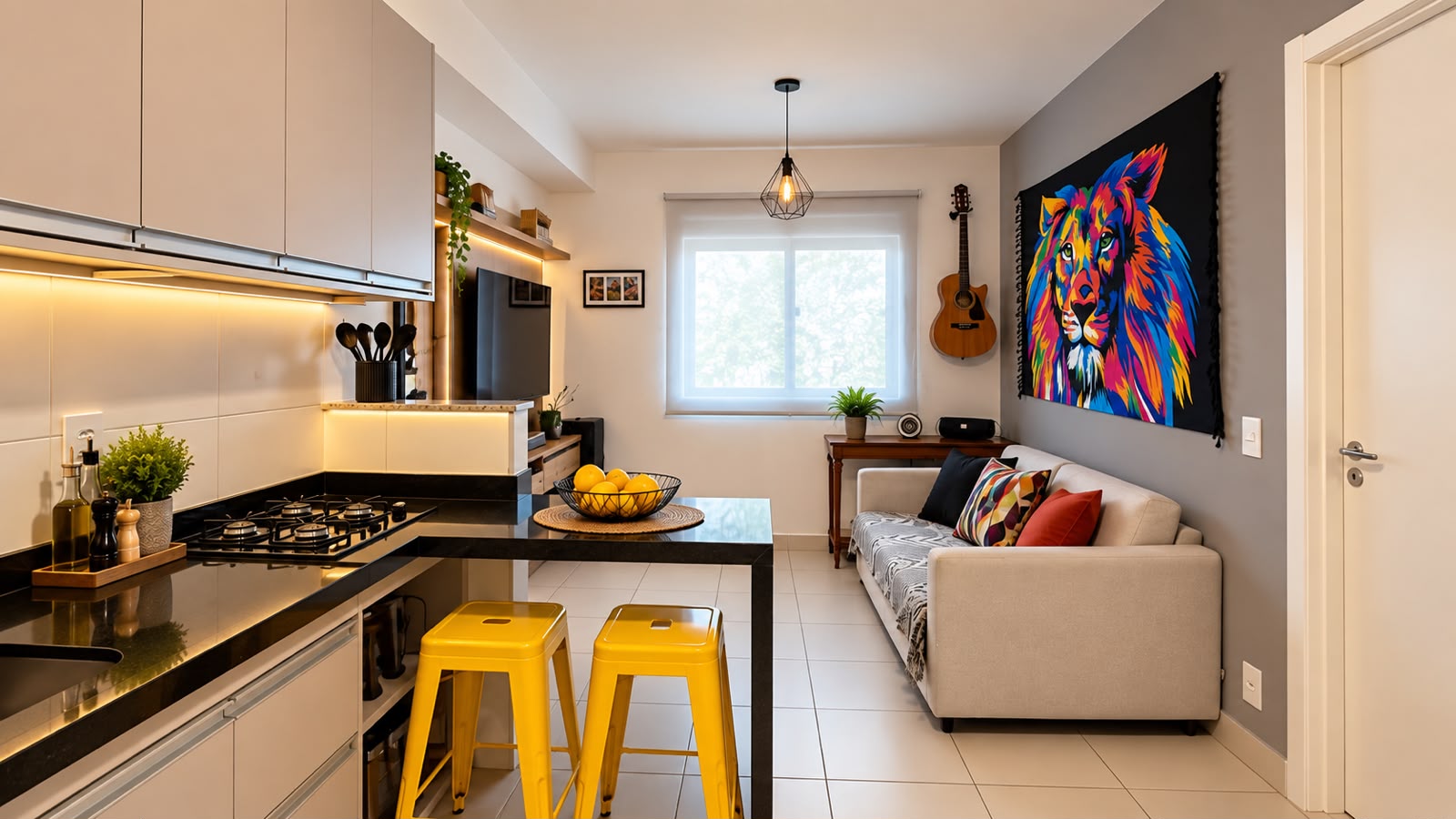 Apartamento com 30m², 1 quarto e sem vagas.