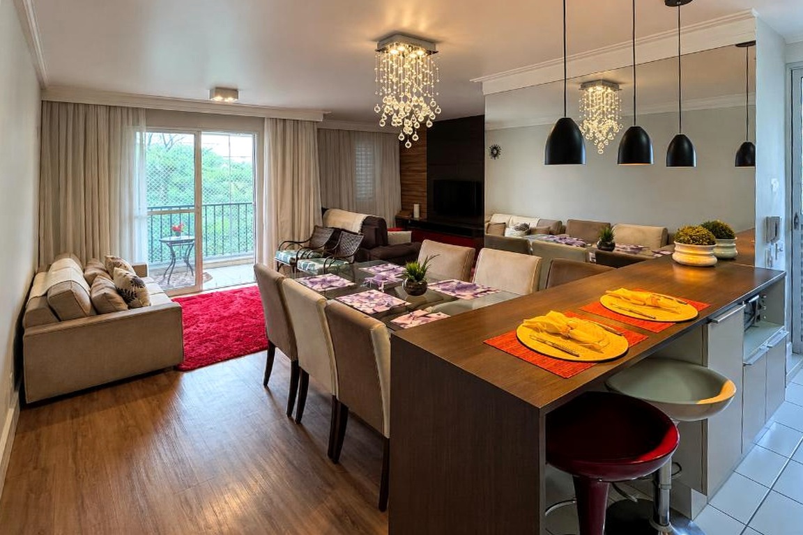 Apartamento com 68m², 2 quartos e 1 vaga.